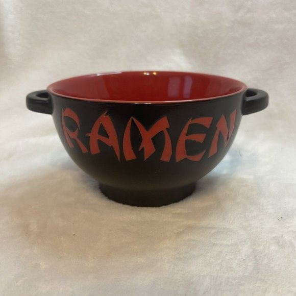 World Market Other - World Market Ramen Soup Noodle Bowl‎ Black Red